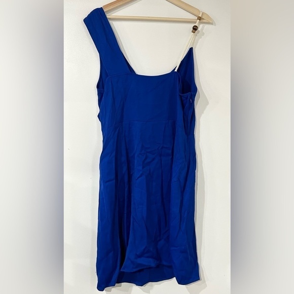 & Other Stories Rope Strap Draped Mini Dress Royal Blue 12 - Picture 2 of 7